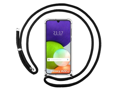 Carcasa Samsung Galaxy A22 4G / M22 TUMUNDOSMARTPHONE Colgante Negro