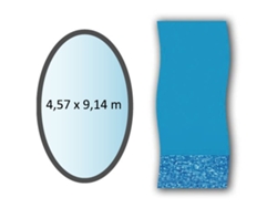 Liner remolino ovalado de 4,57x9,14 m para piscinas elevadas li1530sb - SWIMLINE
