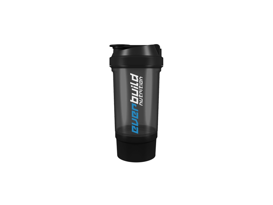 Coctelera funcional 500 ml, color negro oscuro, Ever Build Nutrition