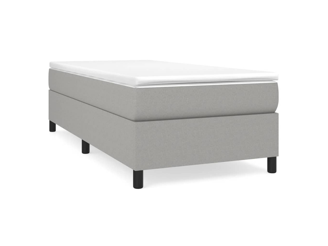 Maison Exclusive - Estructura De Cama Con Somier Tela Gris Claro 90x200 Cm