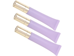 Set De 3 Tubos Para Contorno De Ojos, 20 Ml, Morado Mate, Con Punta De Masaje De Cerámica Dorada.