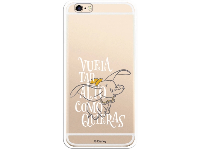 Carcasa iPhone 6, 6s DISNEY Dumbo Vuela Gris
