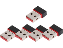 Adaptador Usb 5 Piezas 150 Receptor Inalámbrico Pc Transmisión Estable Largo Alcance Compatible Sistemas Wifi