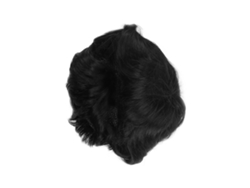 Peruca Curta Para Homem Textura Natural Fluffy Boa Respiração Confortável Estilosa Cabelo Preto Real