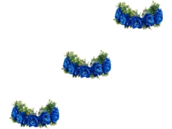 Diadema De Corona Floral Artificial De 3 Piezas Para Bodas, Cosplay Y Accesorios Nupciales.