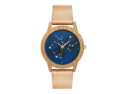 Reloj De Pulsera Unisex De Cuarzo Zhoulianfa Con Correa De Malla Y Esfera Redonda (oro Rosa)
