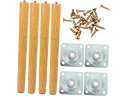 1 Juego De Patas Mesa Madera Maciza 28 Pulgadas, Patas Sofá Madera, Patas Repuesto Para Mesas