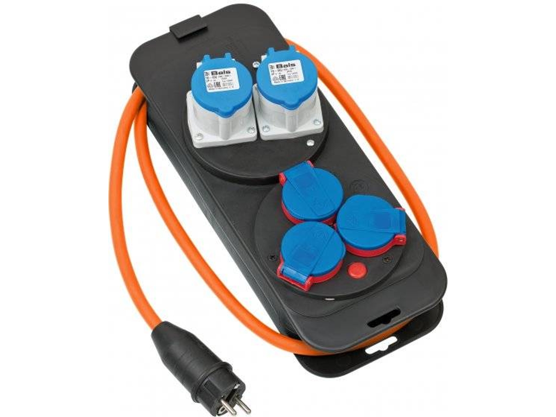 Central Eléctrica Camping 2Xcee230V/16A 3X230V 1,5M H07Rn-F3G2.5 con Contacto de Protección