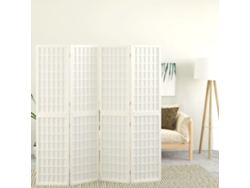 Tabique Plegable Con 4 Paneles Estilo Japonés 160x170 Cm Blanco Wsd959264 Adorável Casa