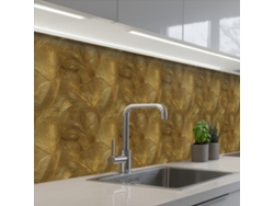 Salpicaderos De Cocina Ecológico - Líneas - Oro 300x80 Cm