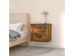 Mesita de Noche de Pared 50X36X47 Cm Roble Ahumado