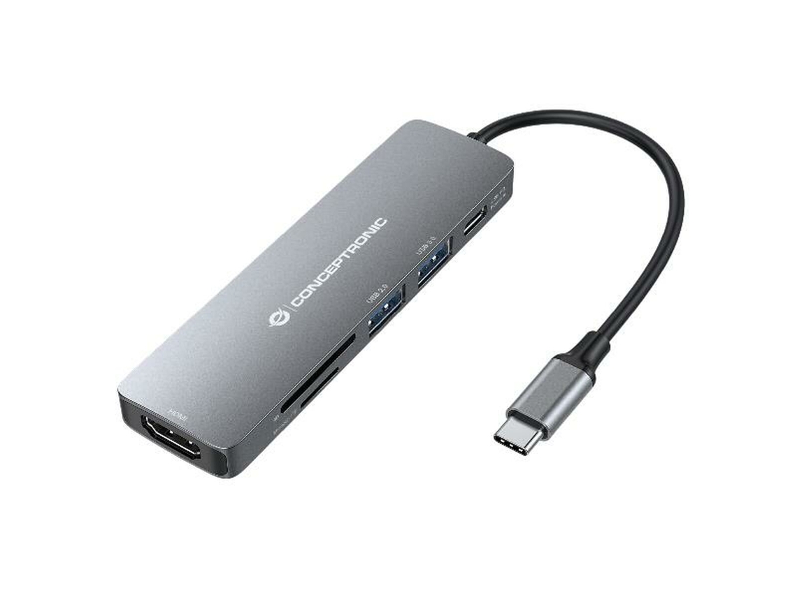 Hub USB CONCEPTRONIC 110517507201 (HDMI - USB - USB-C - USB 2.0 - USB 3.0 - Micro SD - USB 3.2 - HDMI 1.4 - USB-C 3.2 Gen 1 (3.1 Gen 1) - 6)
