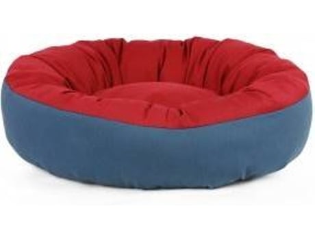 Cama Redonda para Perros y Gatos GAUTY Tela de sarga (Roja y Azul - 57 cm)