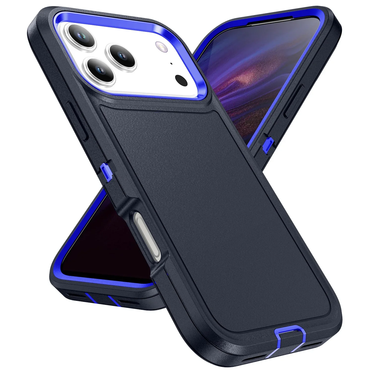 (azul Oscuro, Iphone 17 Pro Max) Funda Mate Para Teléfono, Resistente A Los Golpes, Protección Integral De 360° Para La Lente De La Cámara.
