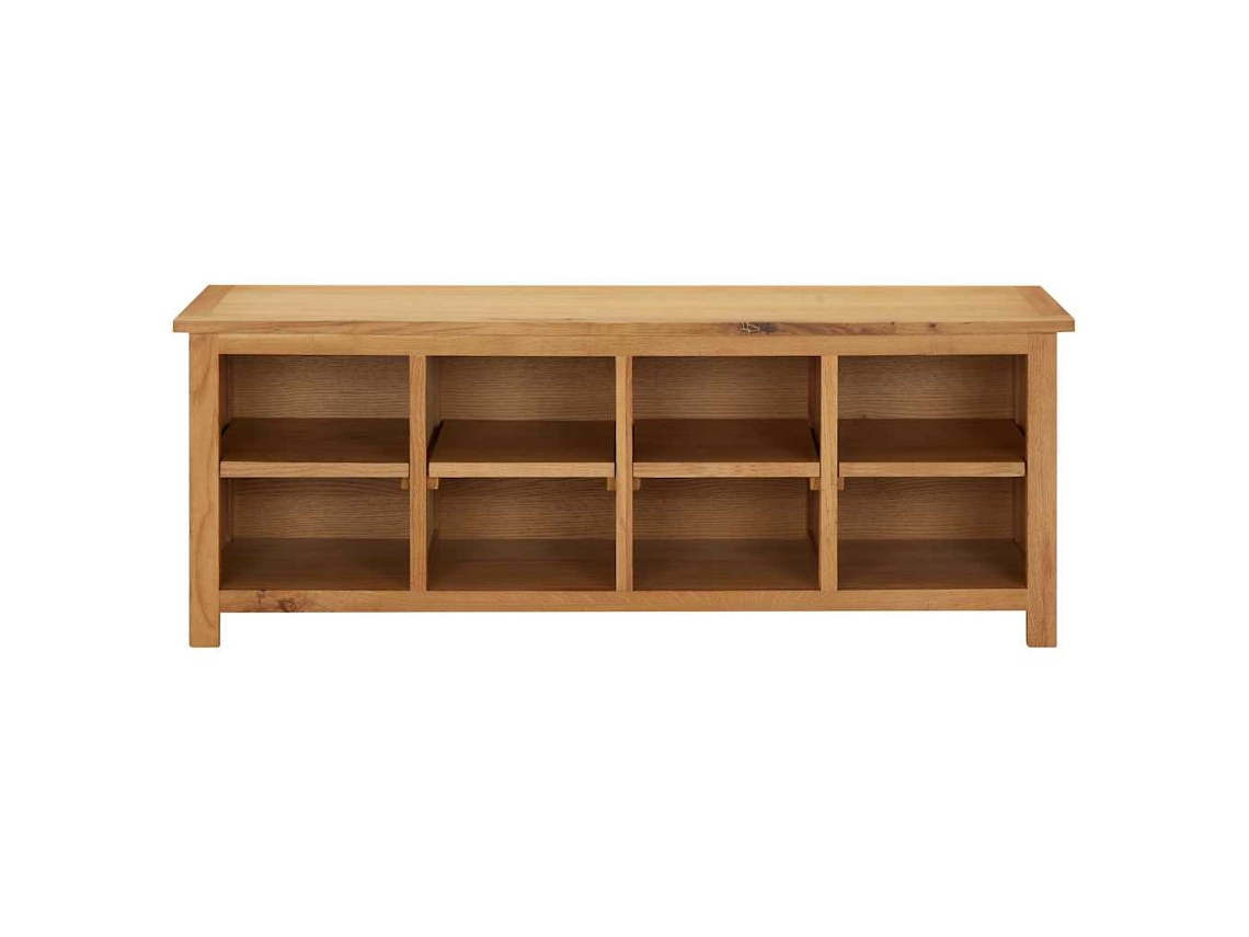 Mueble Zapatero | Armario Zapatero De Madera Maciza De Roble 114x37x45 Cm