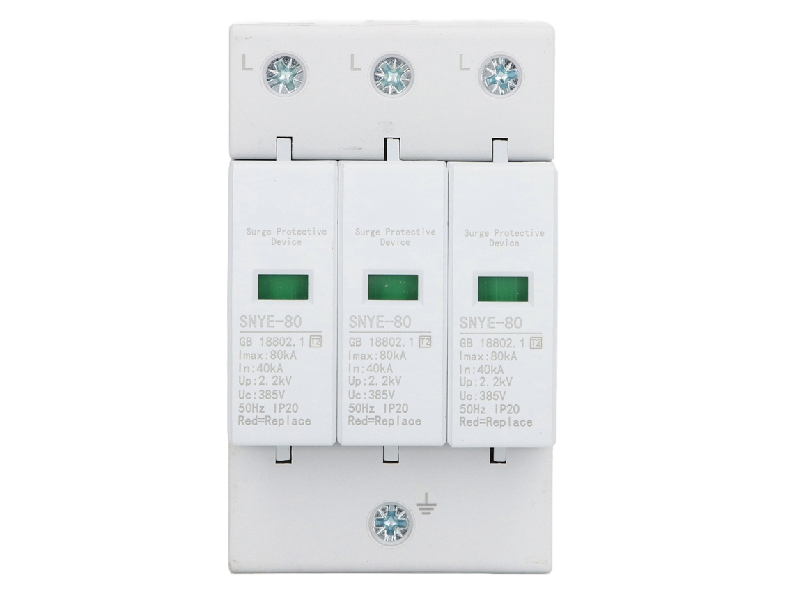Dispositivo Protector De Sobrecarga 80ka Protector De Voltaje Doméstico 3p 385v Indicador De Fallo Respuesta Rápida