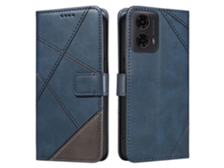 Funda De Cuero Con Tarjetero Para Motorola Moto E14 4g/ G04 4g/ G04s 4g/ G24 4g, Diseño Geométrico
