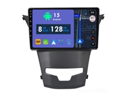 Coche Radio Android Auto Autoradio 8GB RAM 128G ROM CarPlay Navegación GPS Pantalla Táctil RoverOne para SsangYong Korando 3 Actyon 2 2013 - 2017 