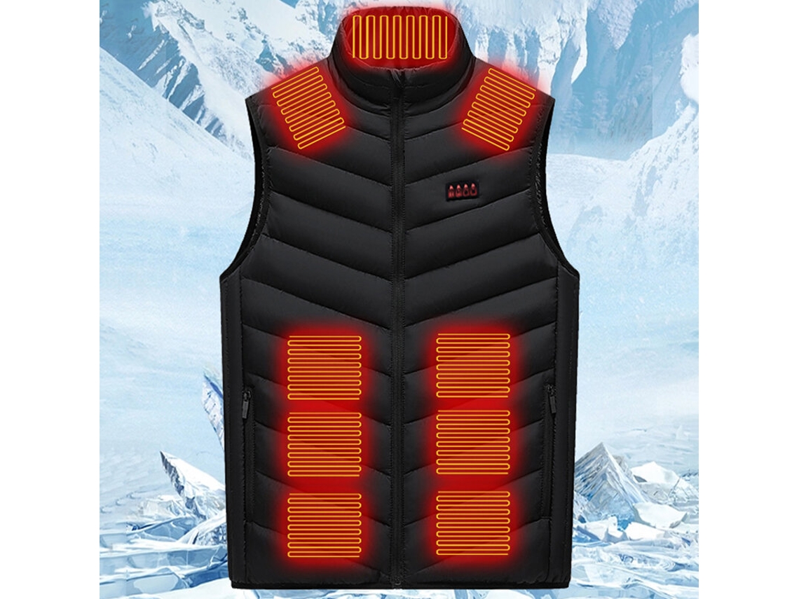 Chaleco calefactable para moto L-blue con ajuste inteligente de temperatura de tres niveles, chaleco calefactable eléctrico para protegerte del frío en invierno.