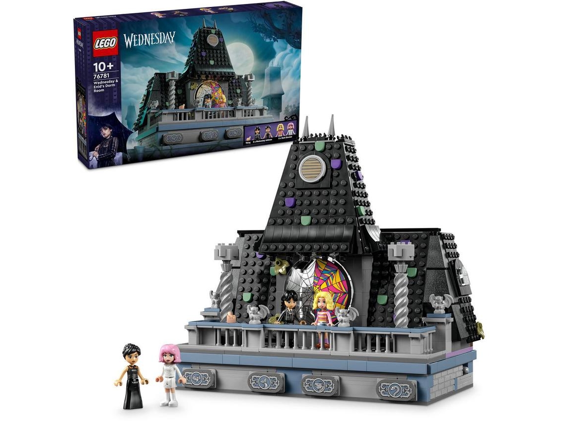 LEGO Wednesday: Dormitório de Wednesday e Enid – Presente de Nevermore Academy com 4 minibonecos