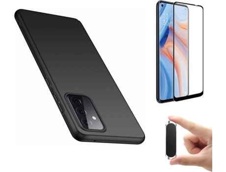 Carcasa y Protector de Pantalla Oppo Reno 6 5G Negro