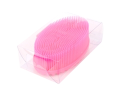 Rebe-pincel De Silicona Para Bebé Baño Masaje Sensorial Cepillo Entrenamiento Tactil Lavador De Cabello Peine Rojo Rosa