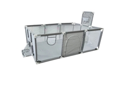 Vallas para bebés, barreras de seguridad para interiores, gimnasio de baloncesto, gris claro, 2 redes grandes OEM