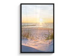 Póster Enmarcado Playa - Sol - Duna - Hierba - Arena - Horizonte 80x120 Cm