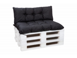 Juego de cojines de palés 120x50 Respaldo y asiento 120x60cm Negro Cojines de palés para sofá - cojines de exterior SETGARDEN