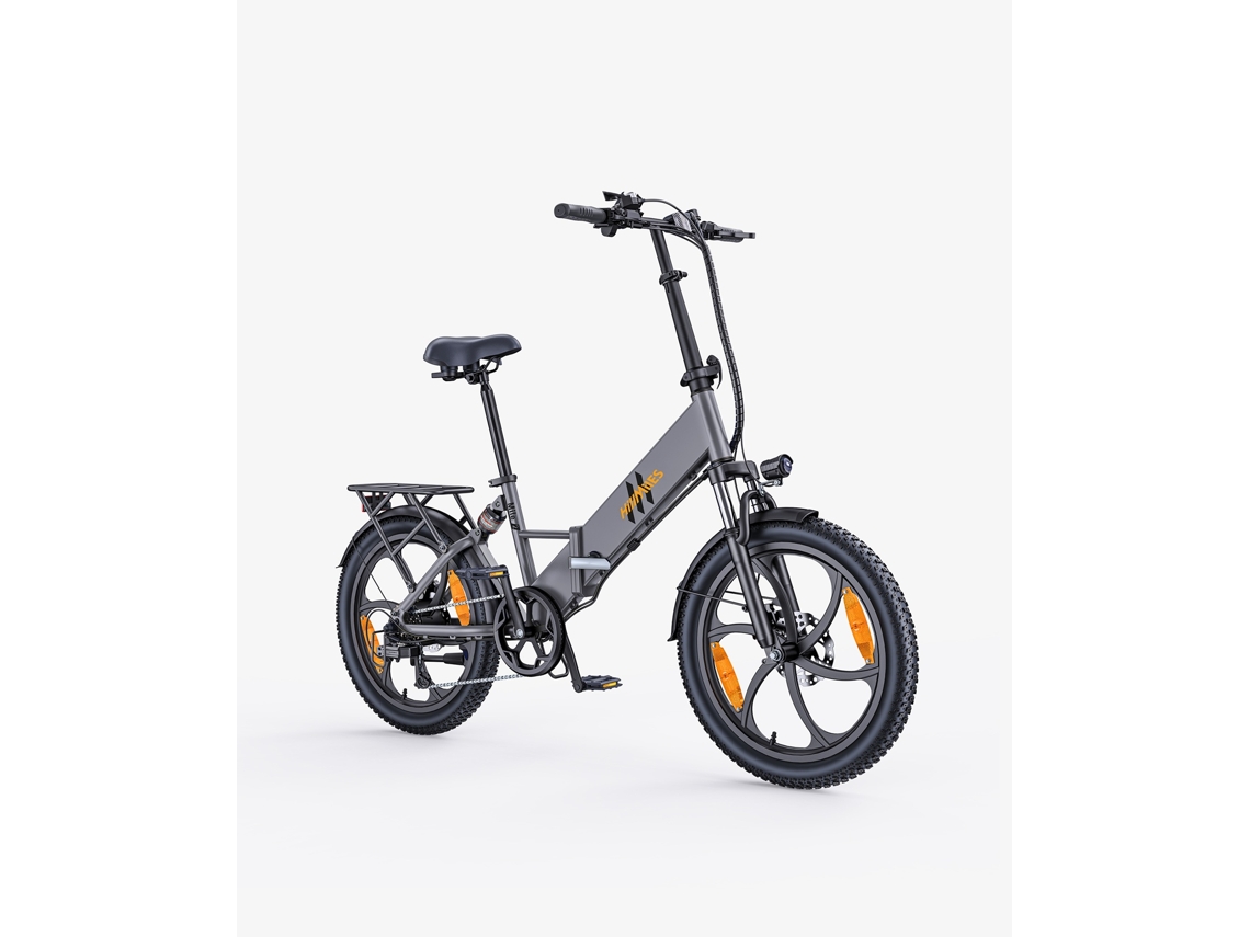 Bicicleta Eléctrica Plegable Para Adultos Hillmiles Mile 2, 250 W, 36 V 13 Ah, Neumático Ancho De 20", 100 Km De Autonomía, Freno Hidráulico