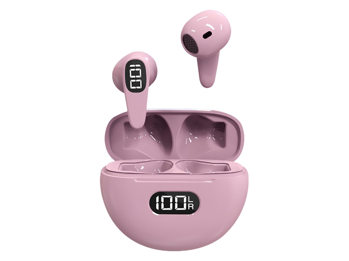 Auriculares Inalámbricos Bluetooth, Bluetooth 5.3, Auriculares Deportivos Para Música, Rosa