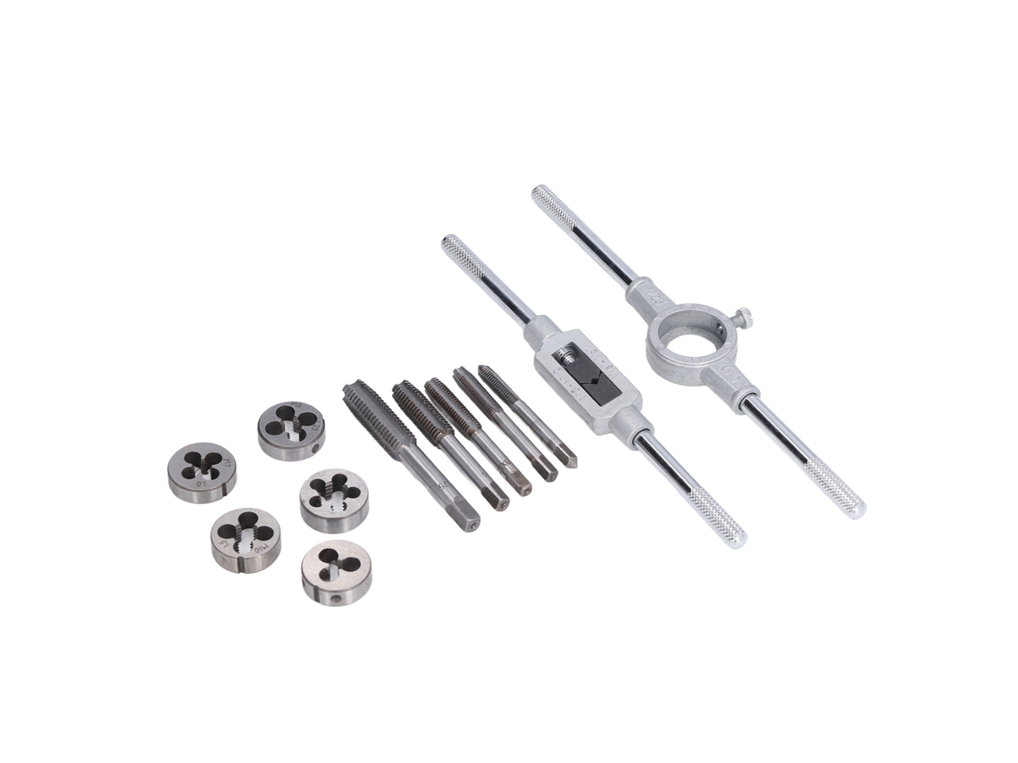 2026velora-12 Kit de herramientas manuales para roscado: taladro, martillo y terraja para roscado de vehículos y muebles.