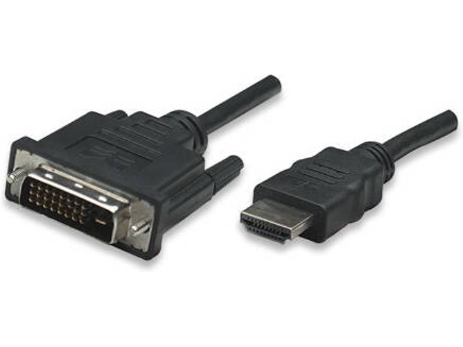 Adaptador MANHATTAN 322782 (HDMI-DVI - Negro)