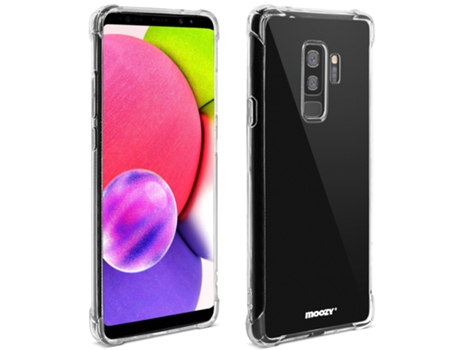 Funda de Silicona a Prueba de Golpes MOOZY para Samsung S9 Plus Funda de Teléfono Transparente Cristalina Funda Suave de TPU