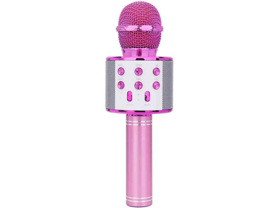 Microfone WS-858 Bluetooth (5-8h - Rosa)