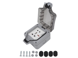 2026 Store-caja De Enchufe Exterior Impermeable Ip66 16a Resistente Al Clima Para Balcón Jardín Césped Estándar
