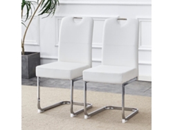 Silla De Comedor 2 Unidades - Asiento Acolchado Con Diseño Ergonómico - Blanco