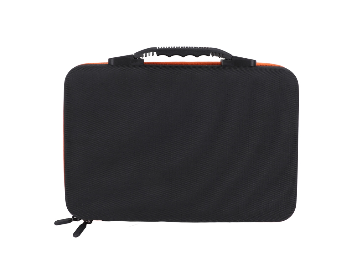 Caja De Transporte De Aceites Esenciales Con 60 Espacios Para Botellas De 10ml, Doble Cremallera Y Resistente A Choques, Naranja