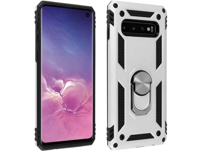 Carcasa Samsung Galaxy S10 AVIZAR Anillo Plateado