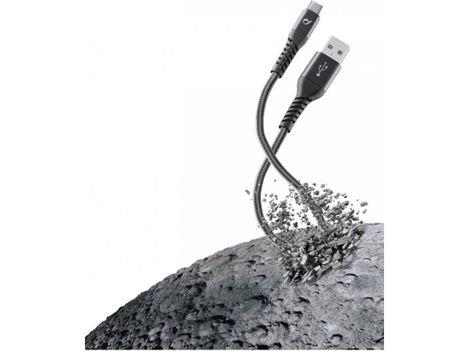 Cable USB CELLULARLINE (USB-C - USB-C - 2 m - Negro)