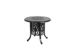 Mesa auxiliar de aluminio con patas ajustables, pequeña mesa de centro para exterior.