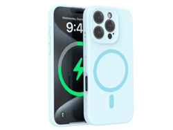 (azul Cielo, Iphone 15) Funda Para Iphone, Silicona Líquida, Protección De Lente, Fuerte Fijación Magnética.