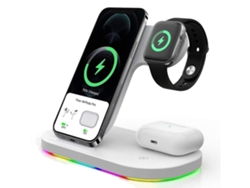 Estación De Carga Sin Base Rápida Certificación Para Apple Yemaesre Blanco
