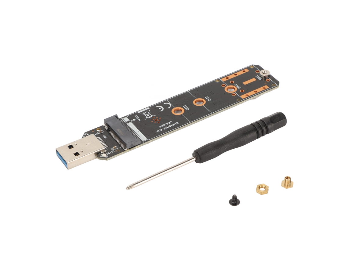 Adaptador Nvme Para Usb 3.2 Gen 2 M.2 Plug And Play Portátil Ssd 10 Gbps Bridge Chip Preto