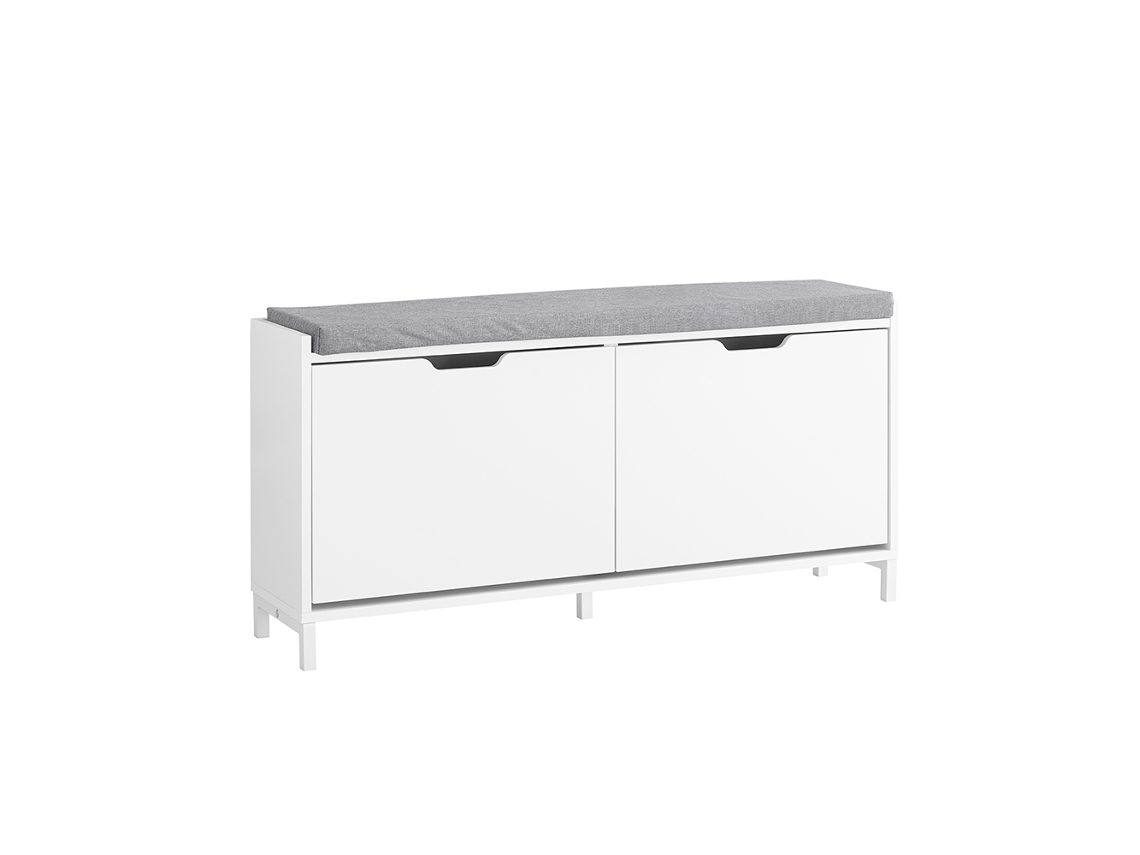 Banco Ahorrador de Espacio Blanco Gris 105x24x52 Cm Sobuy