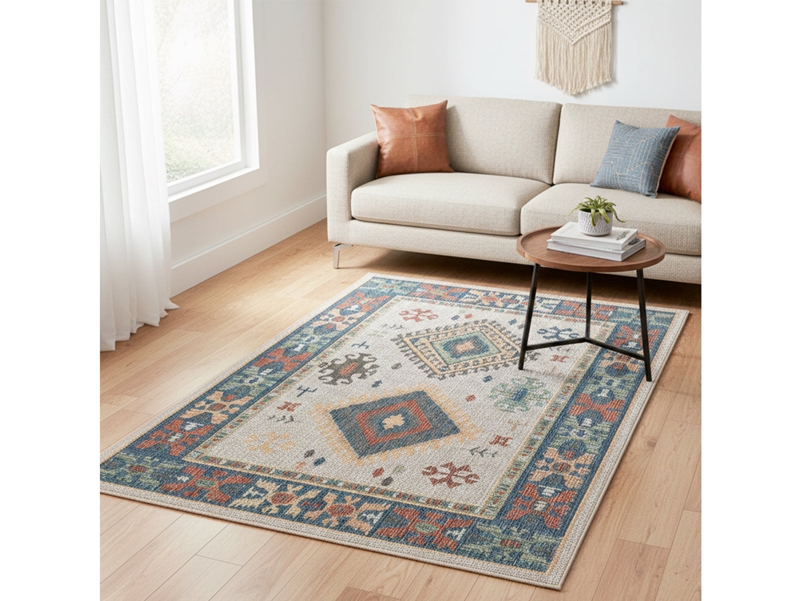 Rugura Alfombra De Salón Duna Arena - Moderna Resistente Decorativa Fácil Limpieza Pelo Corto Suave - 133x190 Cm