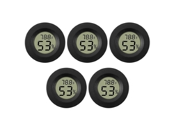 5-pack Termómetro Higrómetro Digital Lcd Para Medir Humedad Y Temperatura En Hogar Oficina Coche Laboratorios Negro