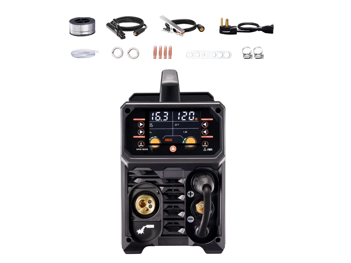 Máquina de soldadura MIG sinérgica 5 en 1 Succebuy 200a, 6,1 kVA, 430 x 180 x 320 mm