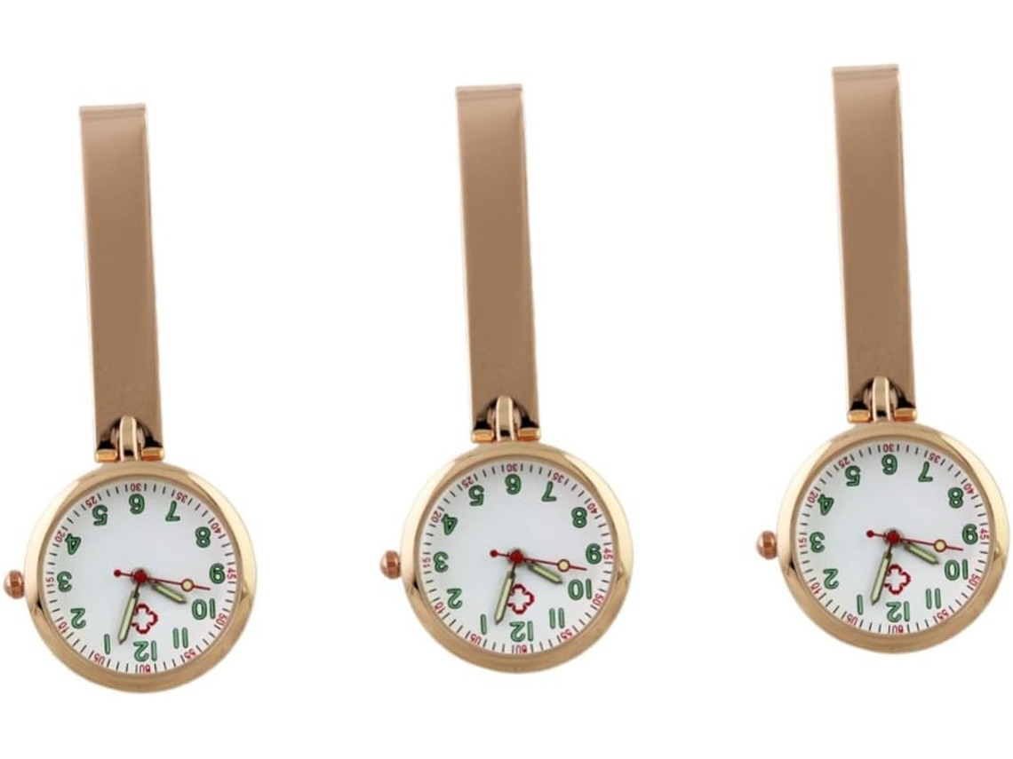 3 Piezas Relojes Retráctiles Enfermero Segunda Enfermeria Enfermeras Reloj Broche Brillo Labios Hombre Mirar
