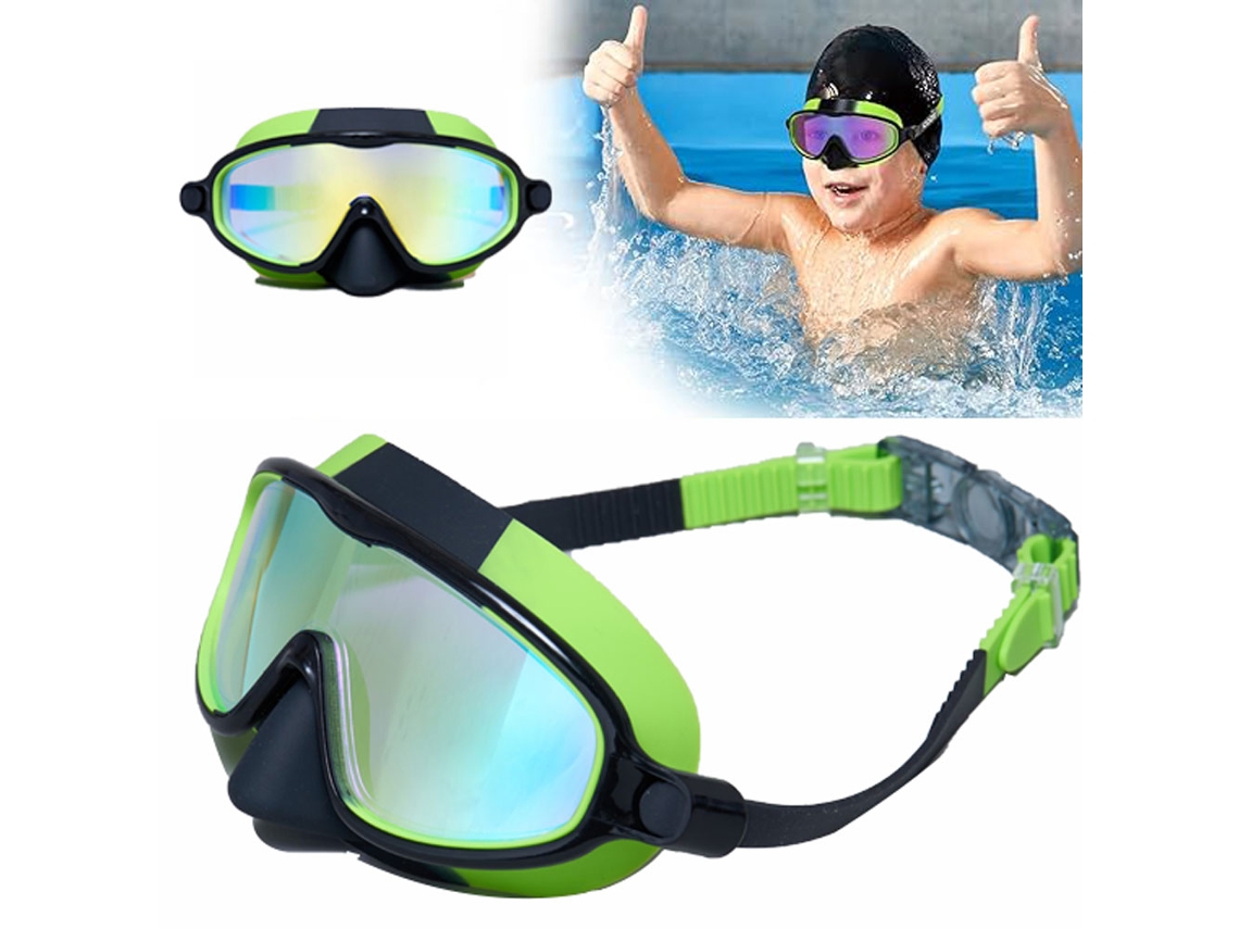 Gafas De Natación Kzq Para Niños, Gafas De Natación Con Máscara Nasal Para Niños, Amplio Campo De Visión, Antivaho, Protección Uv, Gafas De Natación I